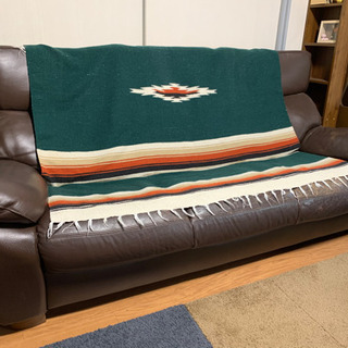 本革　ソファ　茶　ブラウン　ビンテージ　アメリカン