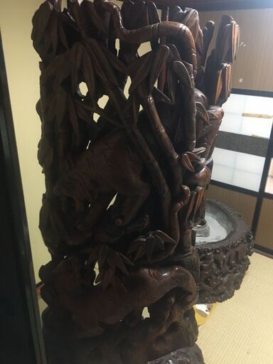 木彫　お譲りします　アンティーク　ついたて