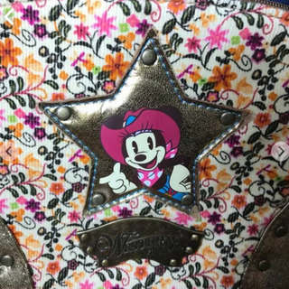 『タグ付き未使用』ディズニー ウエスタンミニー 鏡付きポーチの画像