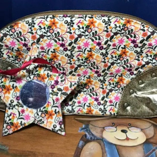 『タグ付き未使用』ディズニー ウエスタンミニー 鏡付きポーチの画像