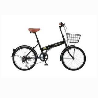 【新品未使用】折りたたみ自転車 20インチ 軽量 かご 変速 折...