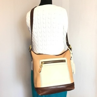 COACH オールドコーチ バイカラーレザー日本未発売 斜めがけショルダーバッグ G1294 1995