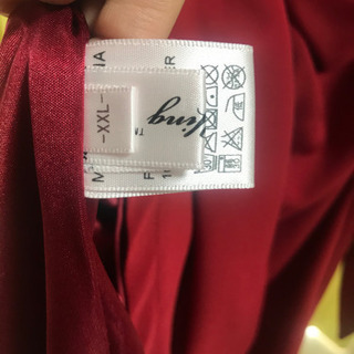 結婚式に！赤ワンピース　膝丈の画像