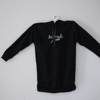 ☆レディース ロング パーカー フード 付き チュニック あったか 裏起毛☆の画像