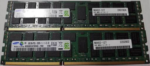 SAMSUNG ◆ PC3L-12800R 8GB×2 合計 16GB メモリ DDR3 サムスン ◇ 増設 ハイエンド RAM ウインドウズ 自作 WINDOWS ◆