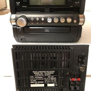 Victor ビクター マイクロコンポーネント MD システム CA-UXW5-B ＋YAGI 室内アンテナ P100の画像