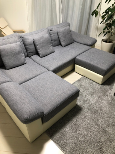 お譲り先決まりました。　カウチソファー使用期間1年未満　引き取り限定