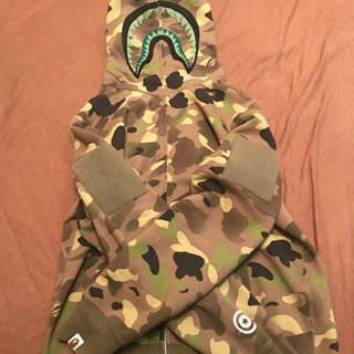 A BATHING AEP シャークパーカー カモ柄