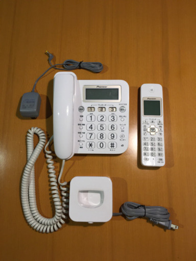 パイオニアデジタルコードレス留守番電話機TF-SA15S-w