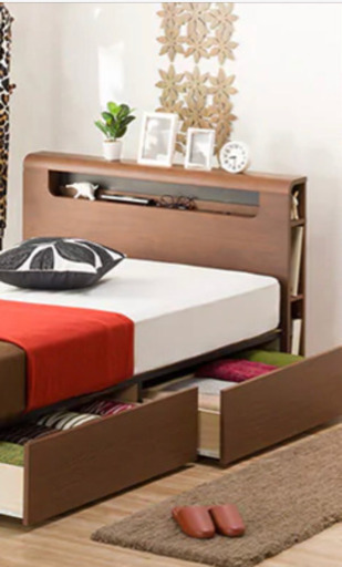 ニトリダブルベッド美品　マットレス付き