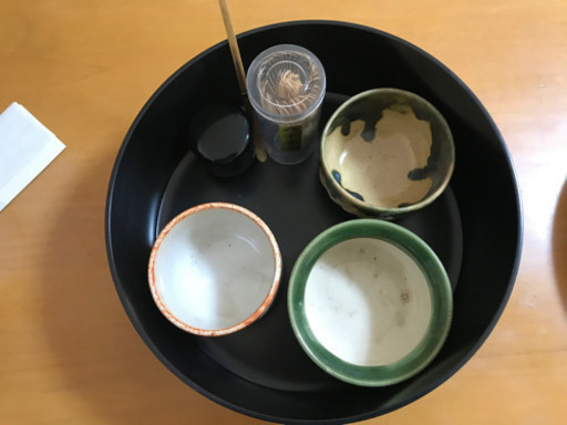 茶道　茶碗　お盆　セット