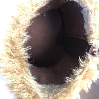 美品　ショートブーツ　ブーティ　19㎝　女の子　ファー　リボン付きの画像