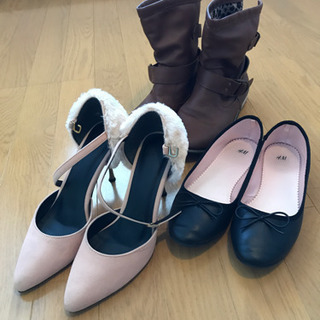 パンプス　ヒール　ブーツ　3点セット