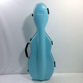 人気ケース 未使用 展示品 チェロ型 バイオリンケース 4/4用 ブルー色(多