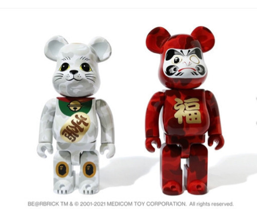 NEW YEAR ベアブリック BAPE 招き猫 & 達磨 400%