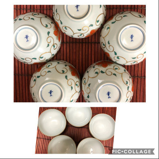 ほぼ未使用】有田焼　華山　湯呑み　茶碗　5客の画像