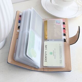 【新品】【 ピンク 】手帳型カードケース55枚大収納！！②の画像