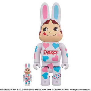 BE@RBRICK ベアブリック 着ぐるみ ペコちゃん ハート 2体セット