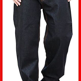 ☆デニム ストレート ワイド ジーパン メンズ☆色：ブラック☆サ...