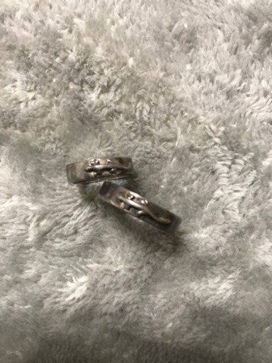 シルバーリング　トカゲ　ペア