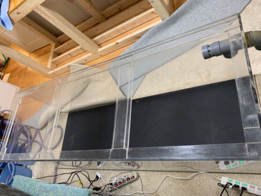 180アクリル水槽、120蛍光灯ライト付き