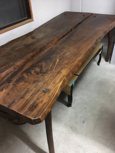 お渡し決定【焼杉無垢材】沖縄工房　ダイニングセット