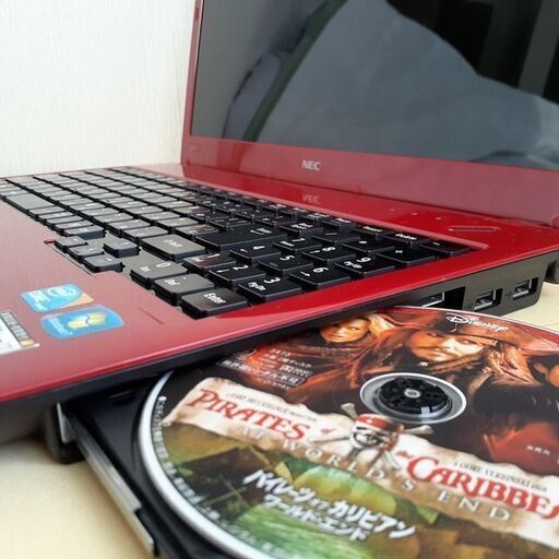 【取引中です】☆core i5＋SSDで快適☆　NEC　LaVie　Wi-Fi  マルチ　レッド　15インチ　Windows10　②