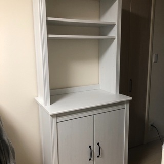 IKEA　BRUSALI ブルサリ　ハイキャビネット 扉付, ホワイト80x190 cm（背板無し）の画像