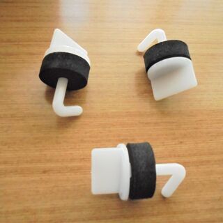ワンタッチプラフック 19mm 白  数量半端です、の画像