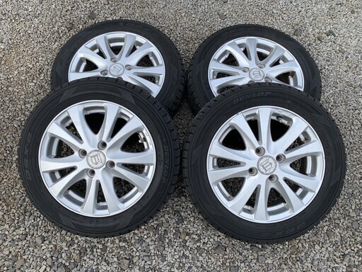 155/65R14 ダンロップスタッドレスタイヤ＋アルミ 4本セット