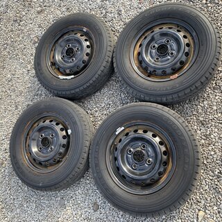 サマータイヤ＋ホイールセット 145R12 ジャンクグッドイヤー　バモス装着