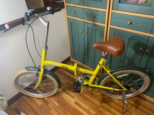 折りたたみ自転車　未使用品　20インチ　黄色　引き取り限定