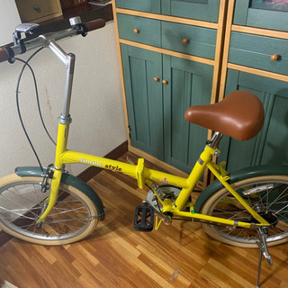 折りたたみ自転車 未使用品 20インチ 黄色 引き取り限定
