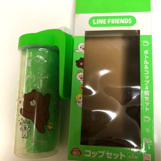 ライン フレンズ ボトルとコップセット ブラウン&コニーセット
