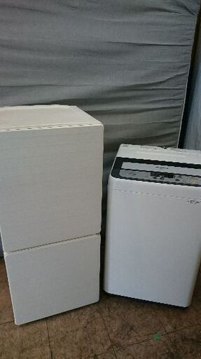 新春お買い得セットNo⑬！！ユーイング　UR-F110H　2ドア冷凍冷蔵庫　110L　2015年製・パナソニック NA-F50B７　全自動洗濯機　5.0Kg 2016年製・アビテラックス　KS-178　電子レンジ　3点セット！！