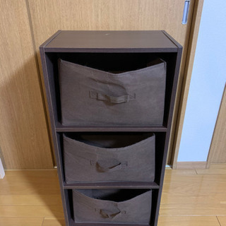 ブラウン 3段ボックス譲りますの画像