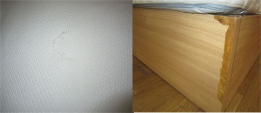 R082 ダブルベッド 28cm IKEA マットレスセット、引き出し付 美品