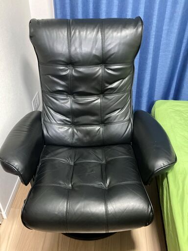 【再投稿】本革ソファー　オットマン付き