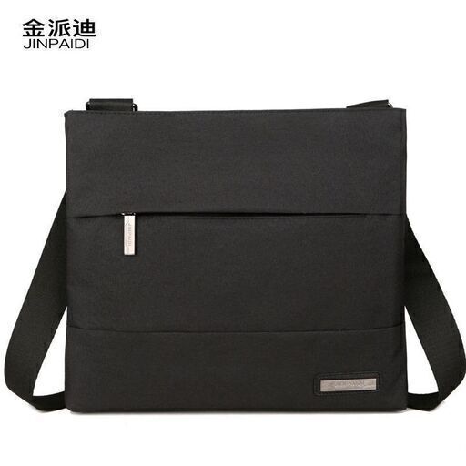 【新品】ショルダー バッグ メンズ 鞄 カジュアル 無地 秋 肩 斜め がけ 大容量 軽量 通学 通勤 (ブラック) 帆布 超軽量 ポケット スクエア シンプル 小さい ビジネスバッグ b5サイズ 防水②