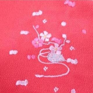 新品未使用／和装小物　籠に枝梅模様刺繍半衿の画像