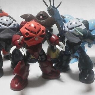 BANDAI HGUC ジオン水泳部 シャア専用ズゴック他 水陸両用モビルスーツ6体セット 完成品の画像