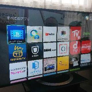 SONY 液晶テレビ／55型【中古／実働・美品】KDL-55W802A 2014年製 3D LED 無線Wi-Fi Wチューナー内臓  ※ネット決済不可