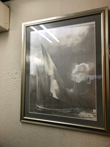 ヨットの絵画