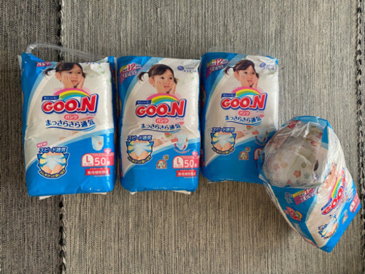 おむつ　GOON 女の子　パンツ　Ｌサイズ