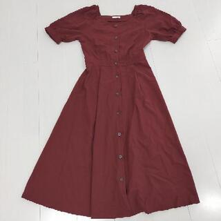 赤色　前開きワンピース　Ｓサイズ　スカート