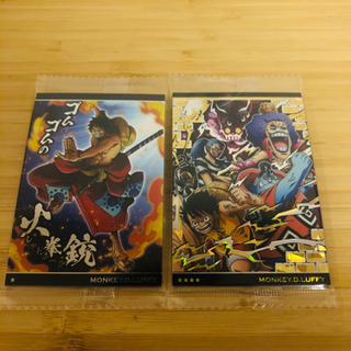ワンピースONE PIECE おまけのカード2枚　シークレットあり