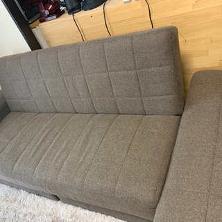 ニトリ　収納付き布張りソファベッドの画像