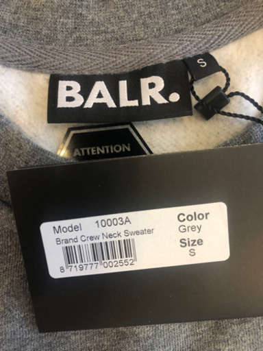 BALR. 新品トレーナー　スウェット