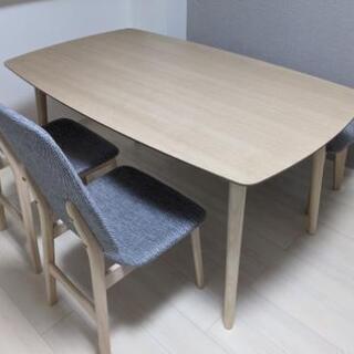ダイニングテーブル4点セット 　定価6.5万　LOWYA 美品　市内配達OKの画像