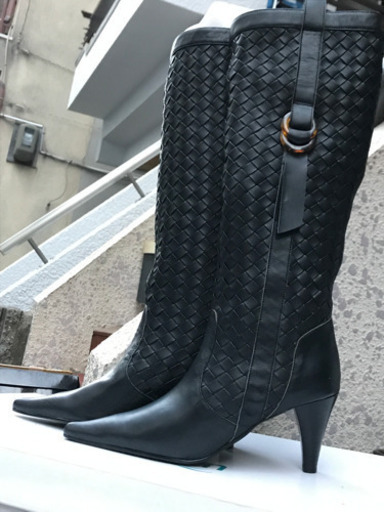 fin ロングブーツ　クロs